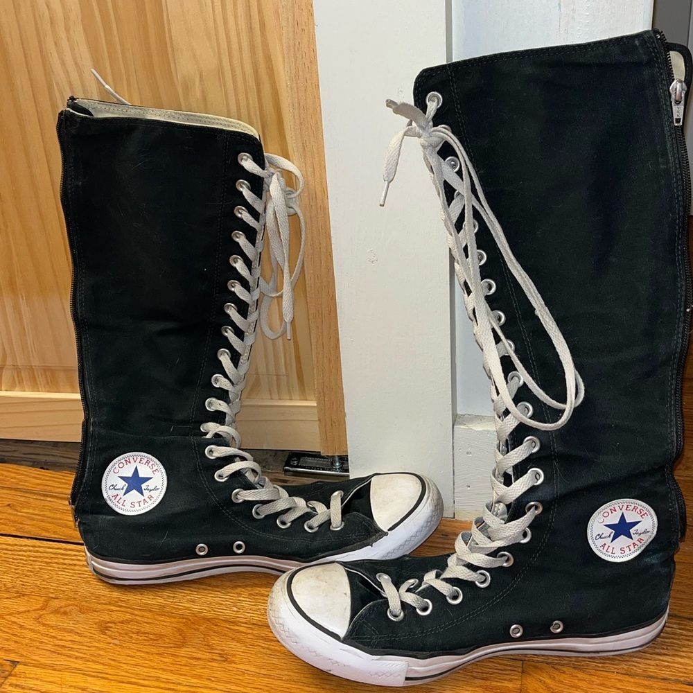 original knee high converse in major need of repair !!